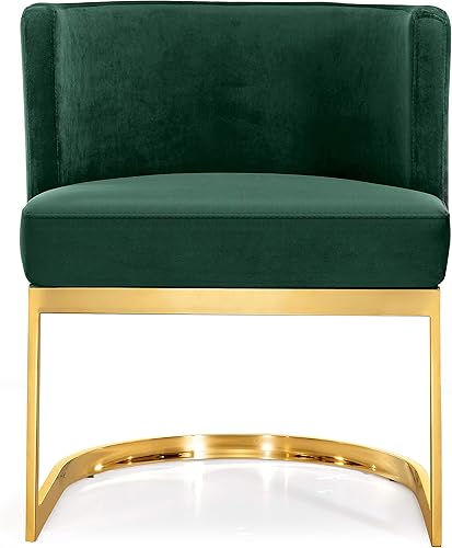 Miniatura 38 de Meridian Furniture Gianna Collection Modern | Silla de comedor tapizada de terciopelo contemporáneo con marco de metal cromado pulido, 24 pulgadas