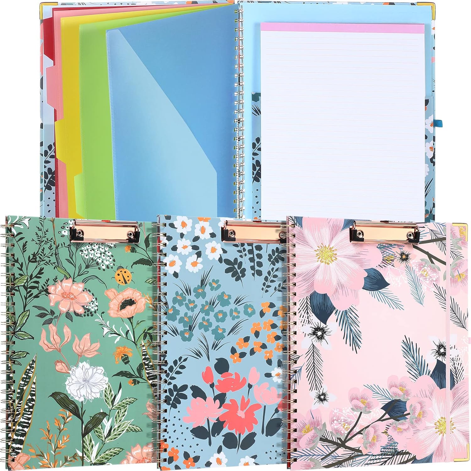 3 Pack Clipboard Folio Cute Clipboard Folder with