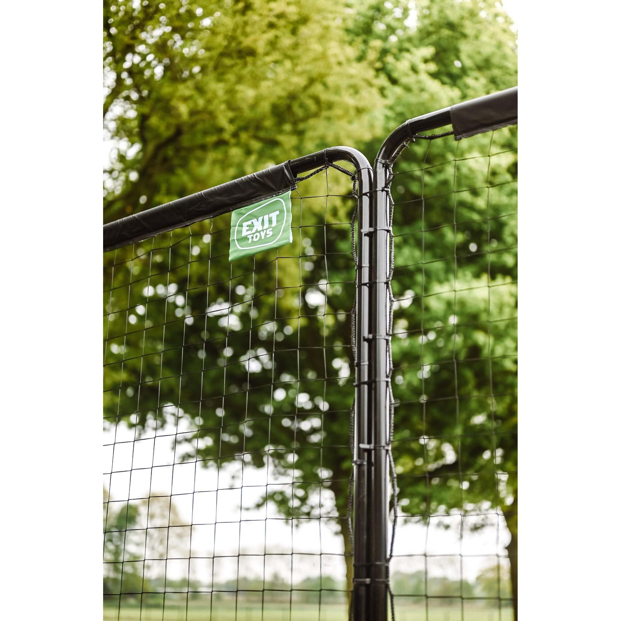 Exit Ballfangnetzanlage Backstop | Leichter Auf- und Abbau | inkl. Heringen und Bodenanker | galvanisierter, pulverbeschichteter Rahmen | für jeden Wetter