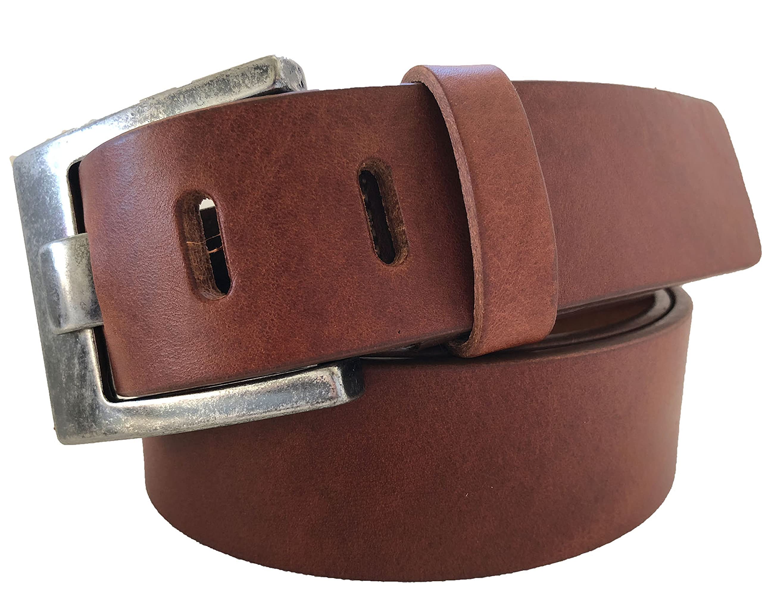 MENS BELT 100% ITALIAN SINGLE SKIN HIDE LEATHER BELT FLAT PRONG 40MM ANTIQUE BUCKLE CASUAL JEANS CHINOS SHORTS