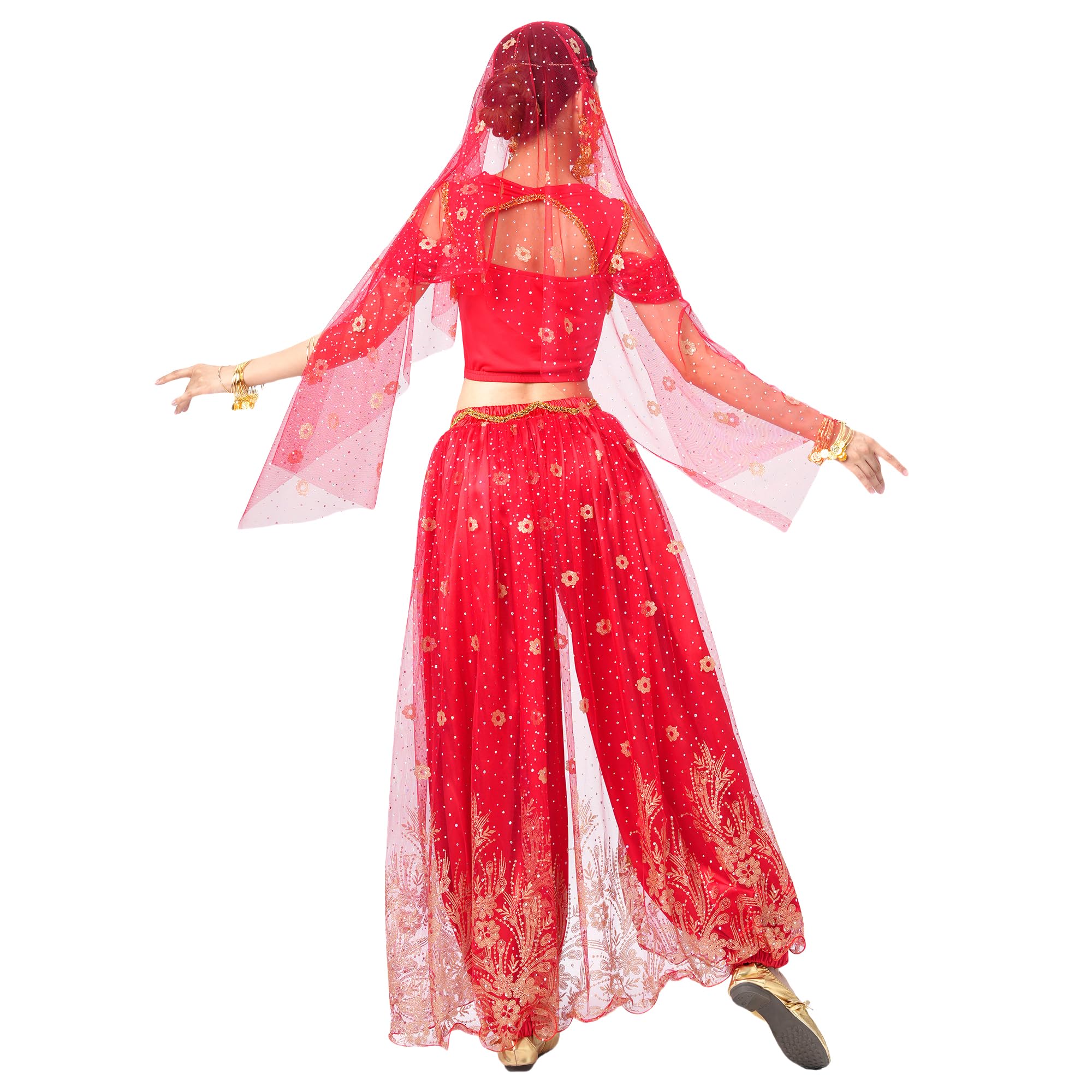 Baisdan Aladdin Costume di Halloween Jasmine Princess Dress Up Party Danza del ventre Performance Costumi Cosplay Outfits