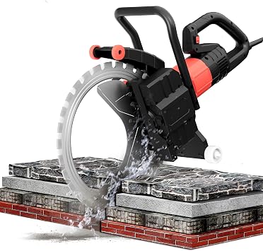 Ring Concrete Electric Saw with Water Fed Dust Suppression, 20 IN Brushless Motor, 220V/8800W for Granite, Porcelain, Wood, Stone, etc. Depth of cut 16.14 inch