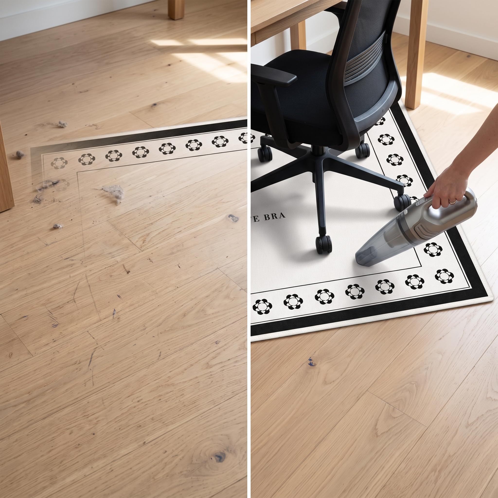 Protector Suelo Silla Ruedas Antislizante para un Espacio Trabajo y Protegido, Gris Moteado-Cuadrado (Alfombra insonorizada Antideslizante), 100 * 120