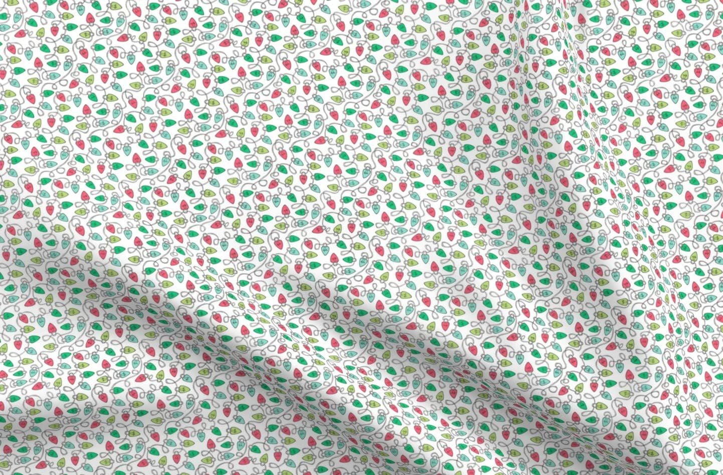 Spoonflower Fabric - Christmas Xmas Red Green White Tiny Small Scale Winter Holiday Printed on Minky Fabric by The Yard - Sewing Baby Blankets Quilt Backing Plush