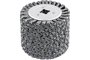 4.7-Inch, 4-Inch Diameter Twisted Steel Wire Drum Brush