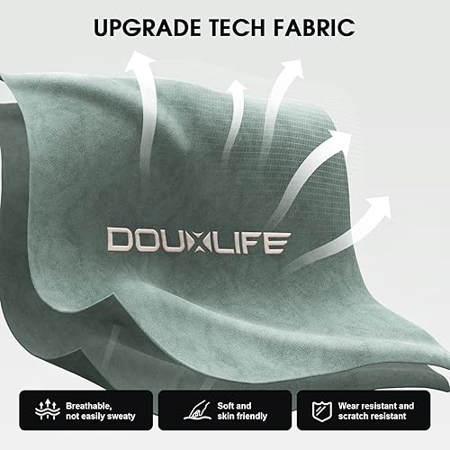 Miniatura 4 de Silla para videojuegos, silla de computadora de tela Tech con masaje, silla de oficina con cojín ensanchado de resorte, silla ergonómica de respaldo