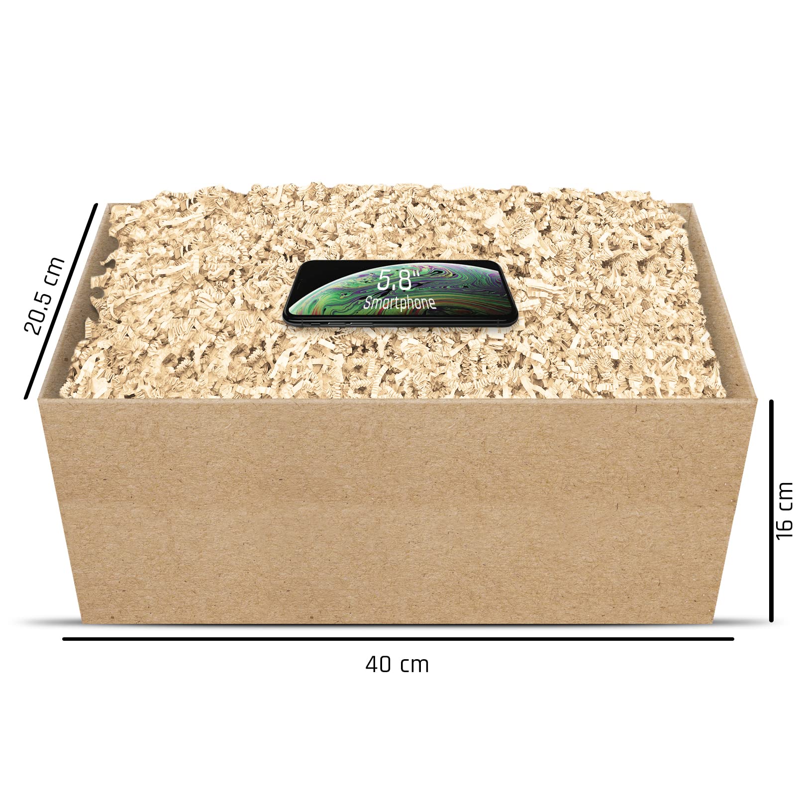 Geschenkfüllmaterial Umweltfreundliches Geschenkverpackungsmaterial viele Farben 125g-1kg (Ivory, 2kg)