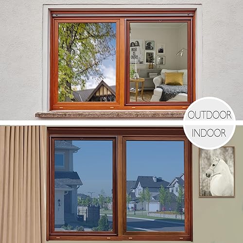 Vista 51 de HIDBEA One Way - Lámina de privacidad para ventana Plata