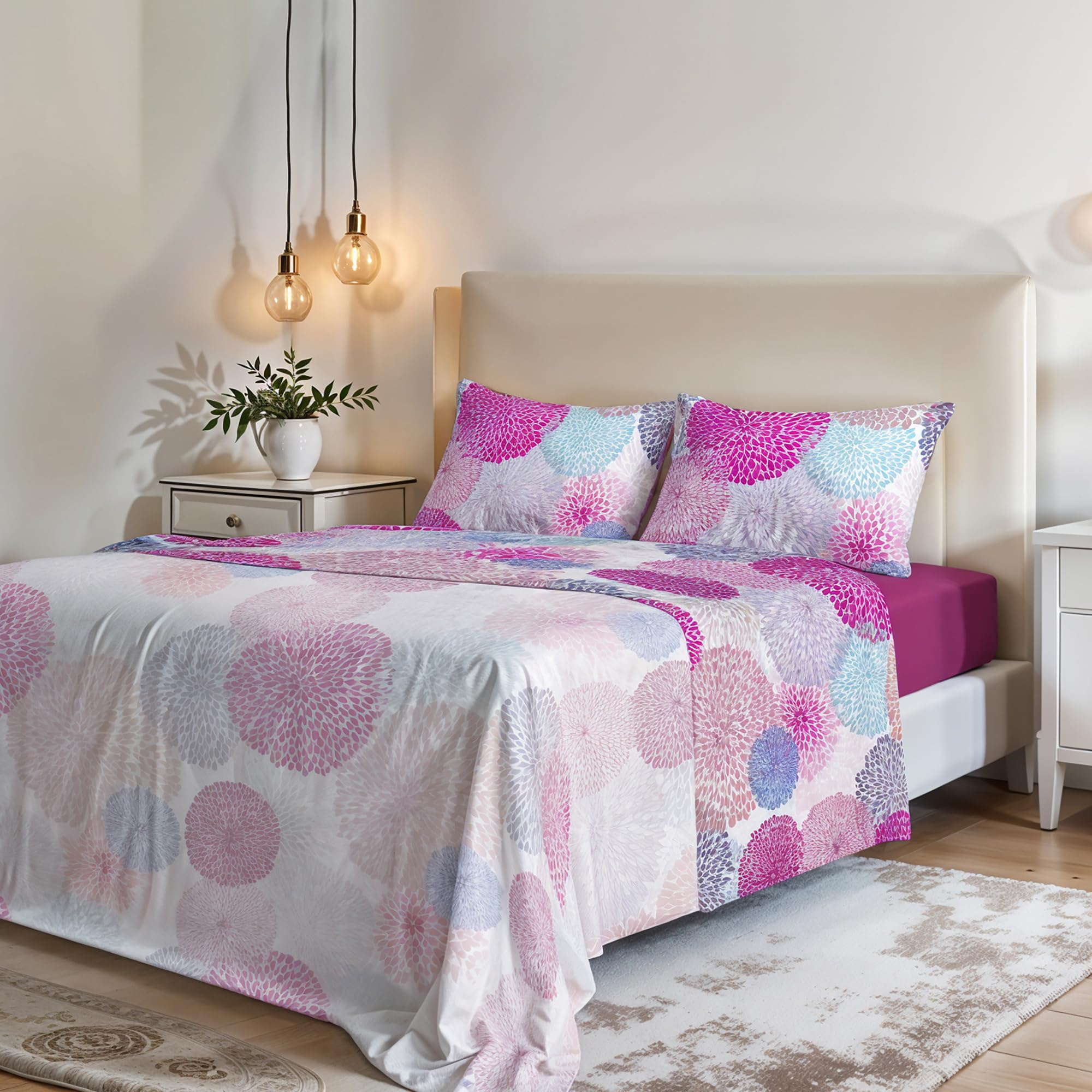 MB HOME ITALY “Fantasy” Bed Sheets Set, Double, Soffioni