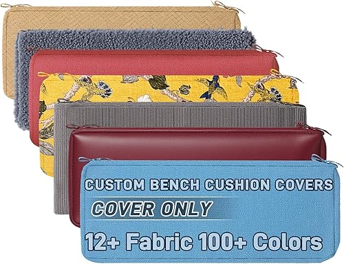 LUXUCURE Fundas de cojín personalizadas para muebles de interior y exterior (solo funda), funda de repuesto para banco, silla, asiento de ventana,