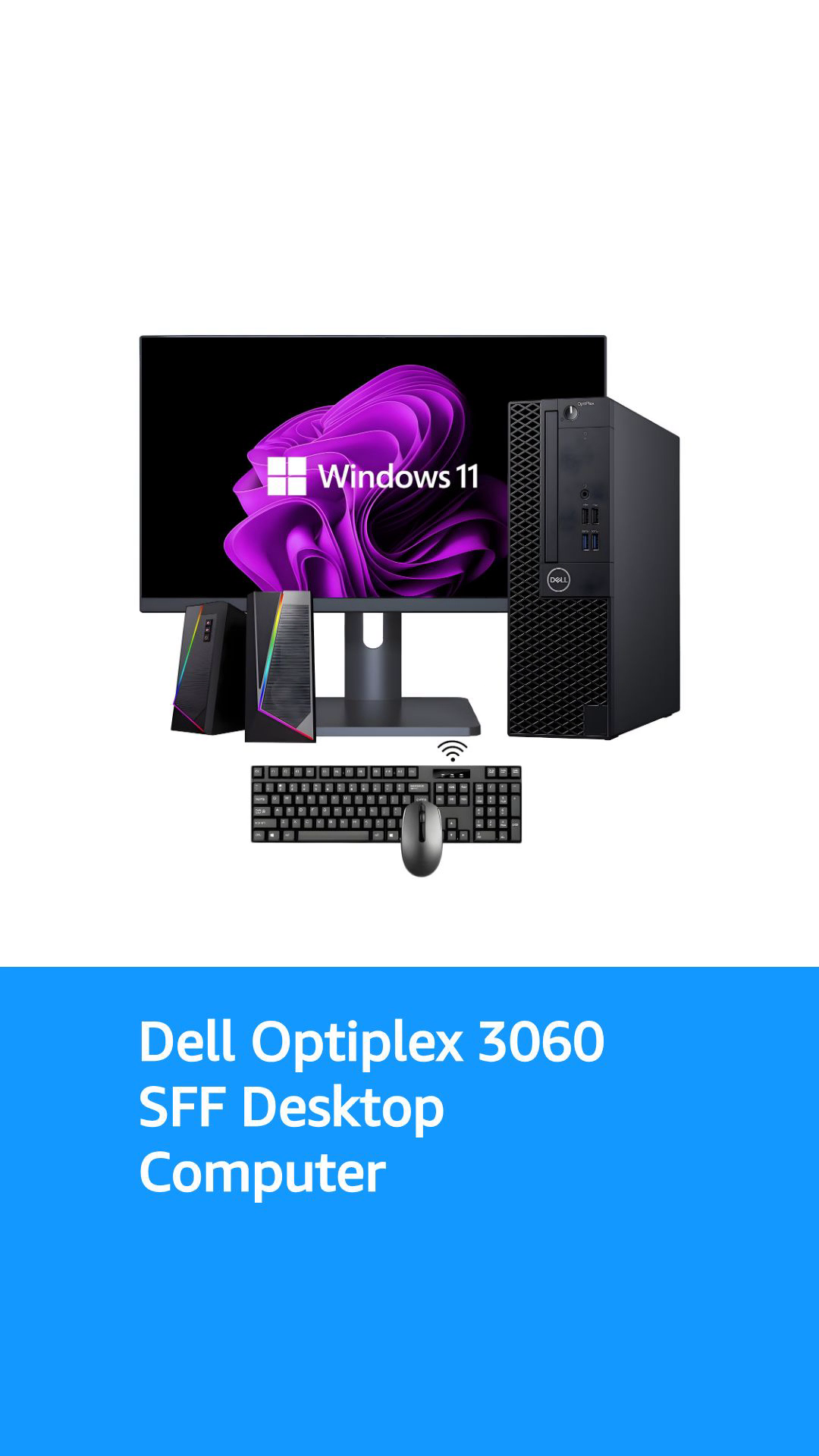 Dell Optiplex 3060 SFF Business Desktop Computer, Core i5 8th Gen