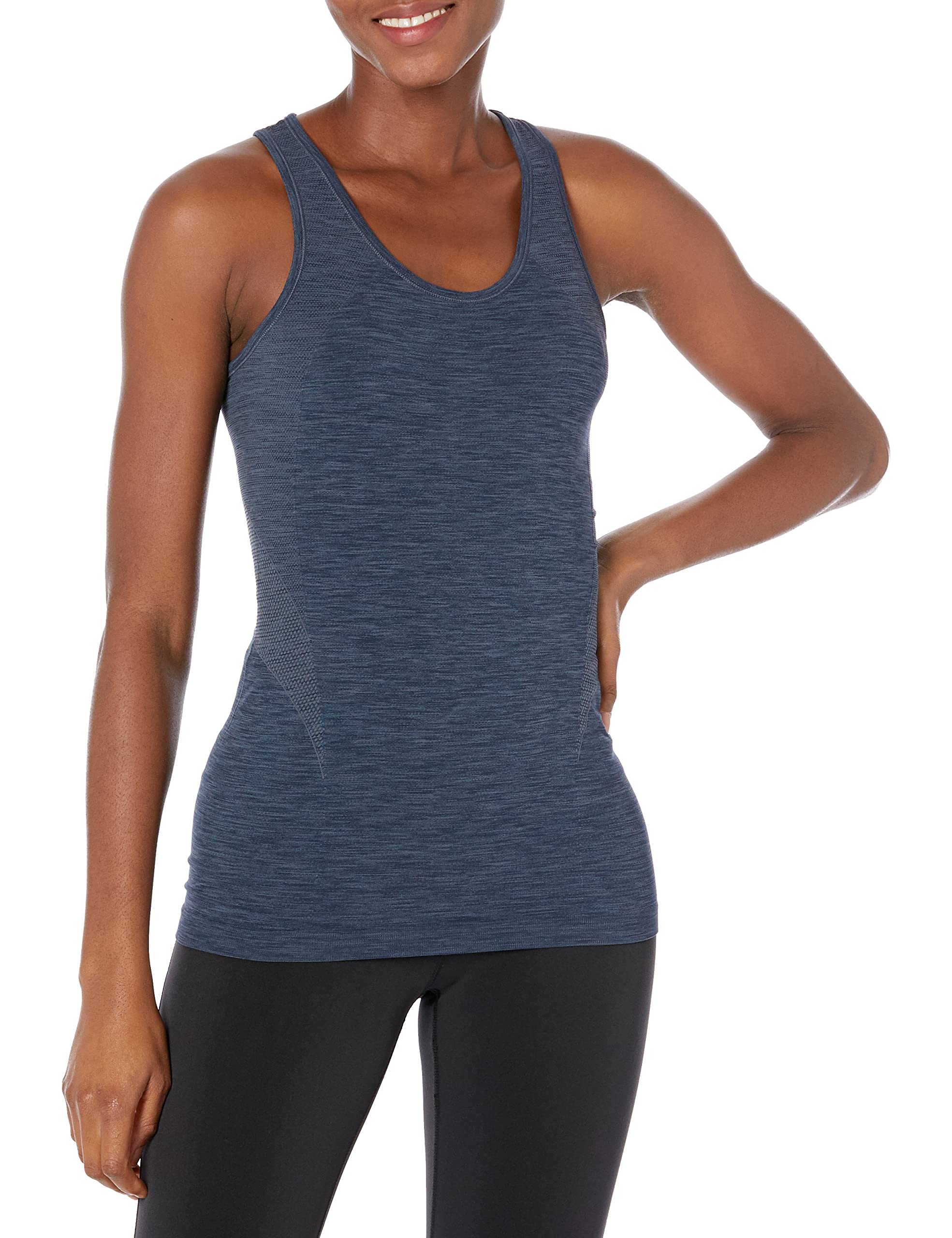 Women's Athlete Seamless Workout Vest/Navy Bluetank