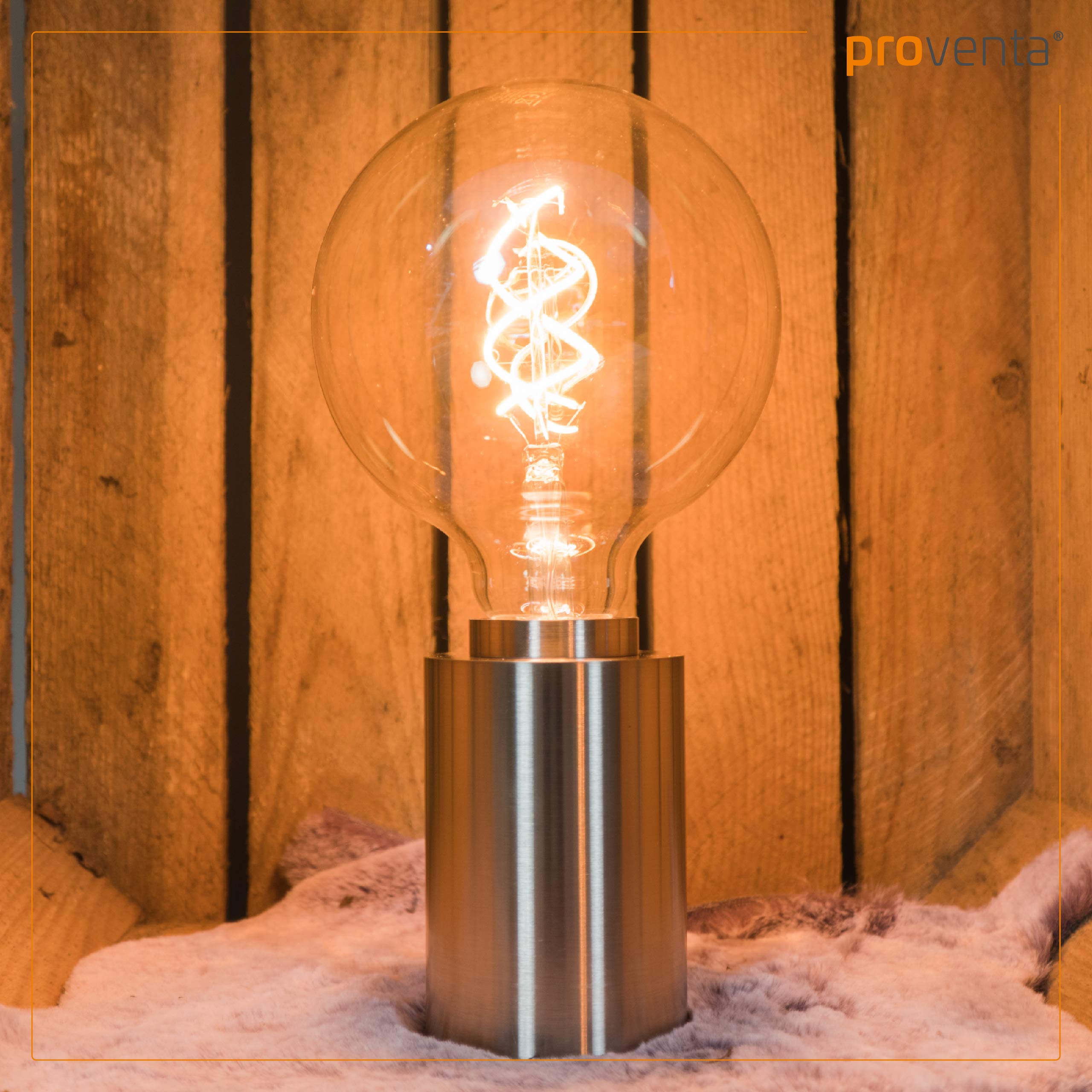 Edison Globe Filament-Birne dimmbar E27 4 Watt Doppelwendel 1.800 K extra-warmweiß 250lm G125 LED-Leuchtmittel Dekolampe Vintage Retro 5-Pack