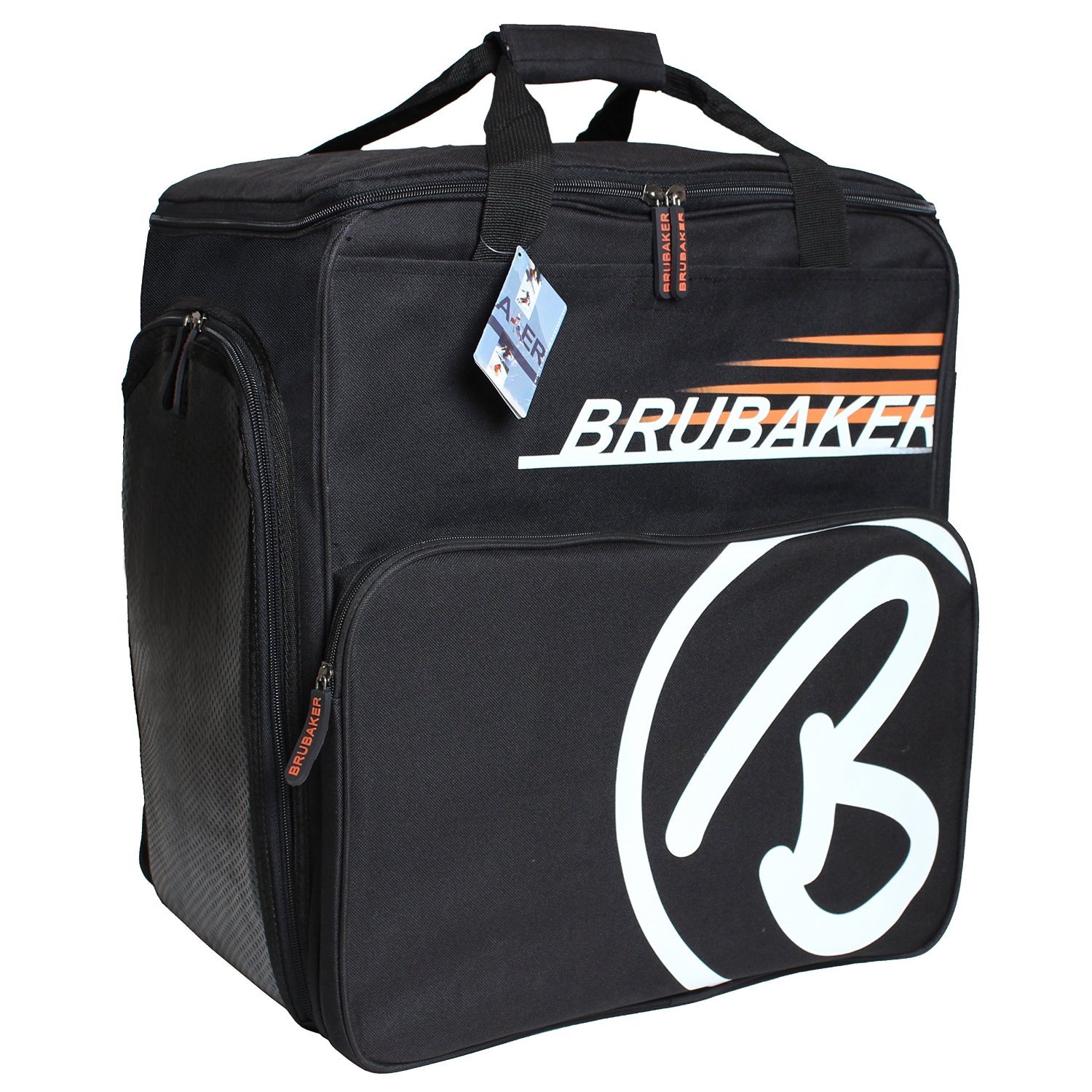 BRUBAKER Outdoor Sports Boot Bag, Skate Bag, Roller Blades Bag and Backpack Super Champion Orange Black
