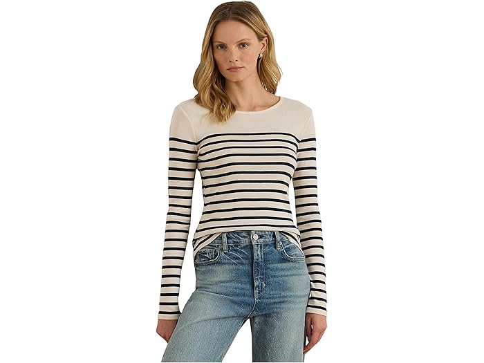 Striped Cotton Long-Sleeve Tee - Image 3