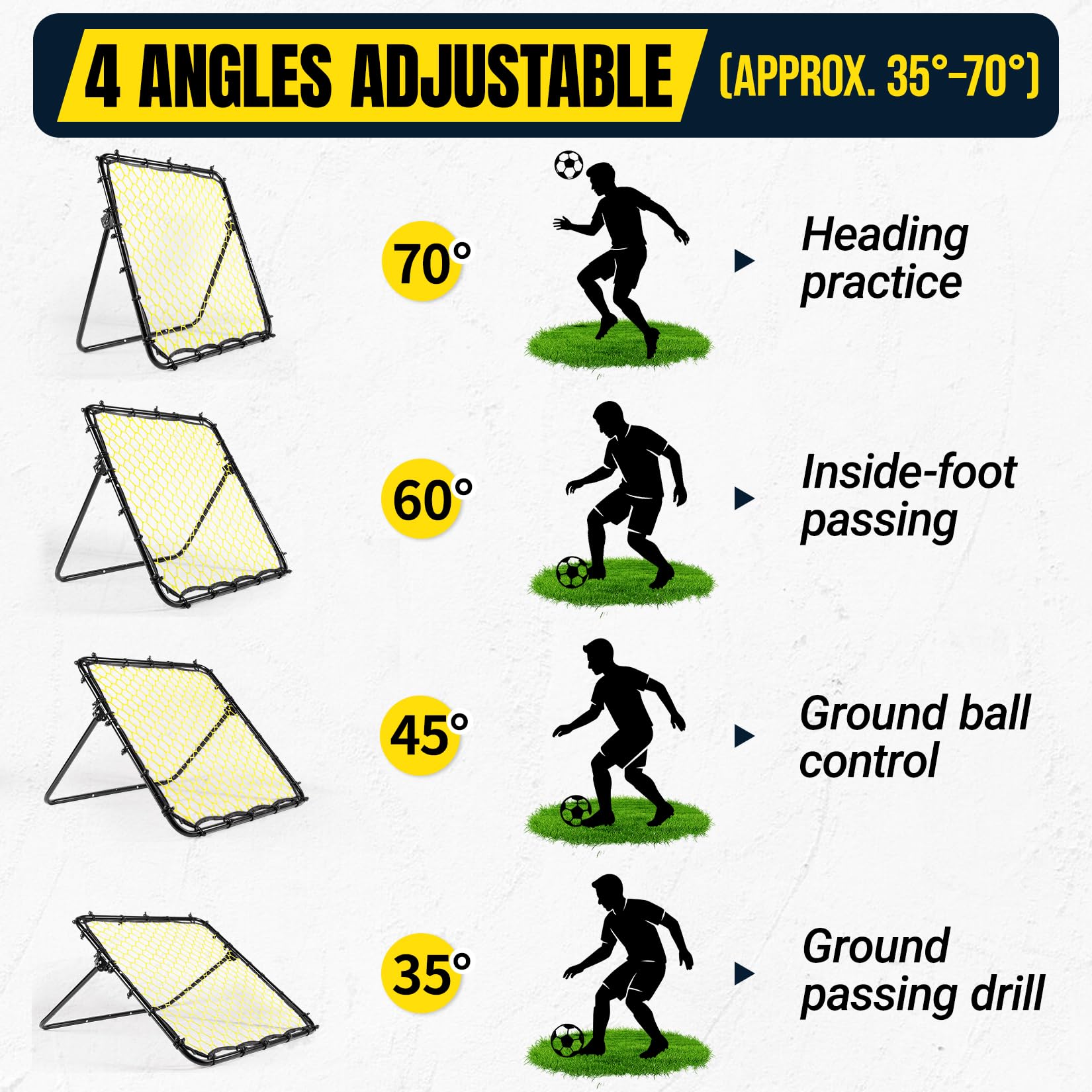 Reti da Salto Happy Jump Football 1x1m - Tecnica e Risposta Optimizzate - Dettaglio