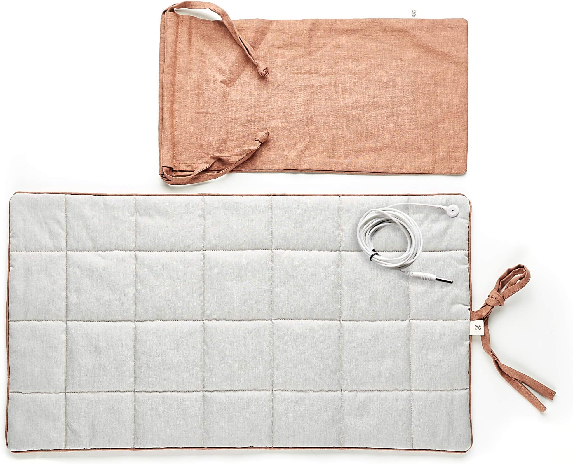 Grounding Kit Pad Pouch Orange-Sanitary Stainless Steel Fabric, 25x13inch, grounding mat for Sleeping, Improve Sleep, Recovery, Hearthy Earth Energy