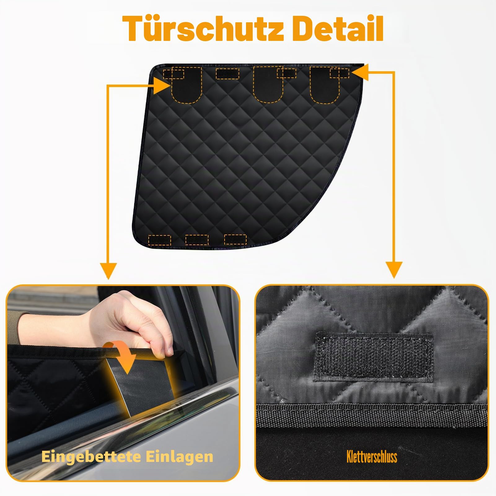 PETICON Hundesitzbezüge für Tesla Model 3 & Y Rücksitz mit 2 Pack Türschoner, 100% wasserdichte Hundehängematte für Tesla mit Netzfenster & Kopfstützenschutz verhindert Kratzer und Schrammen