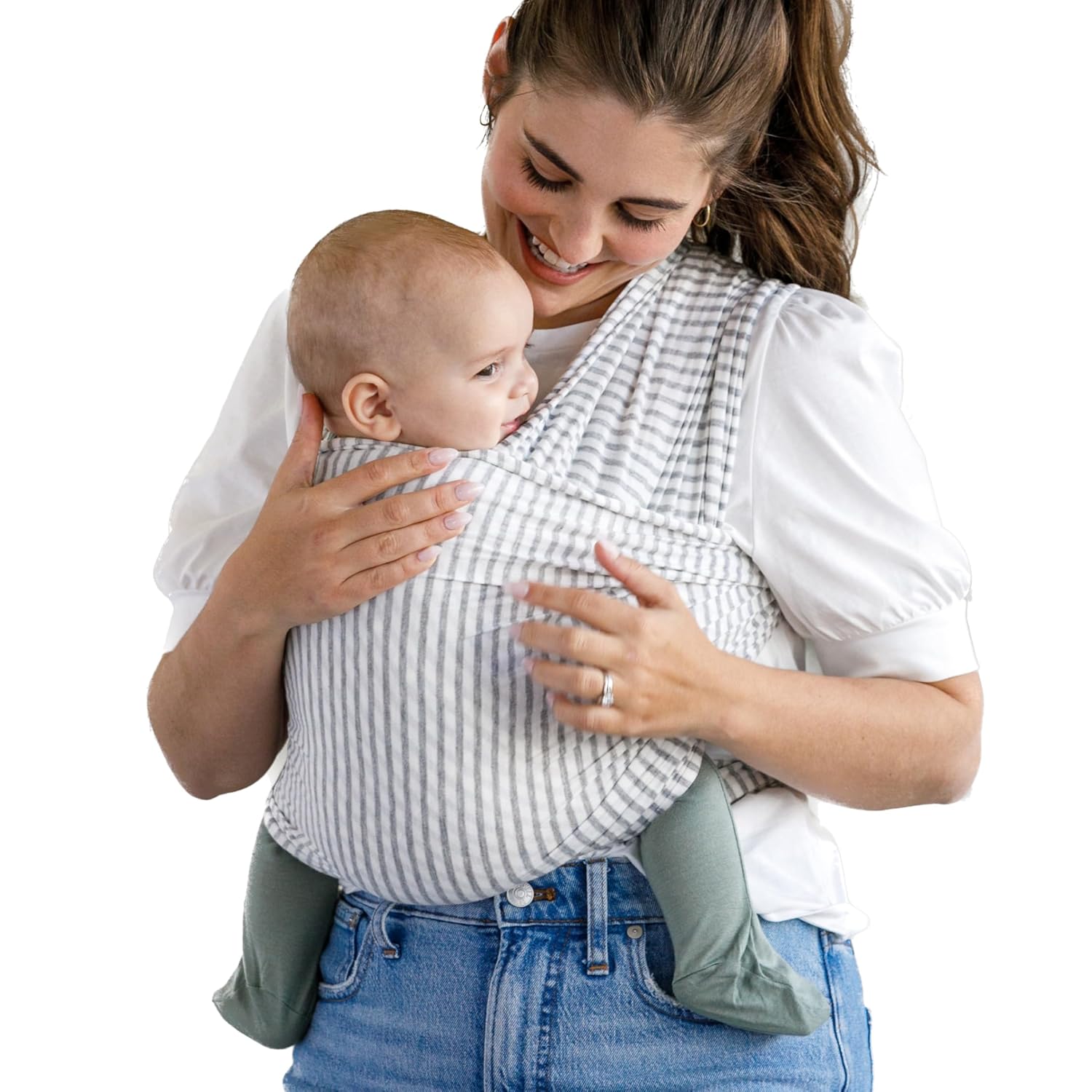 Solly Baby Wrap, Buttery-Soft Baby Carrier Newborn to Toddler 8-25 Lbs., Lightweight & Hands-Free Breathable Summer Carrier, Baby Wearing & Postpartum Essential, New Mom Gift, Natural + Grey Stripe Solly Baby Wrap, Buttery-Soft Baby Carrier Newborn to Toddler 8-25 Lbs., Lightweight & Hands-Free Breathable Summer Carrier, Baby Wearing & Postpartum Essential, New Mom Gift, Natural + Grey Stripe