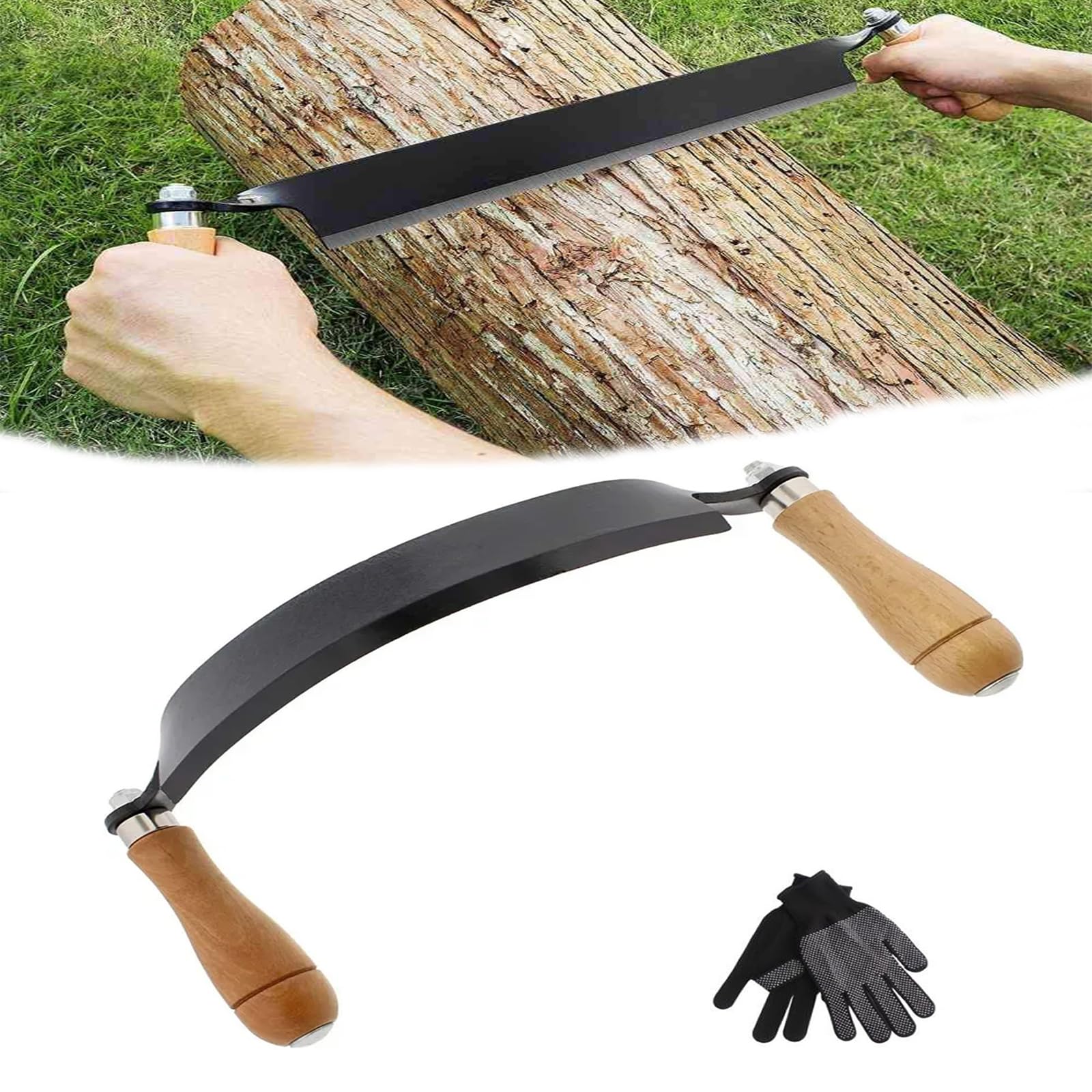 Geschmiedetes Zugmesser für Holz, gebogenes Ziehmesser, hohe Schärfe, Holzeinrahmer
