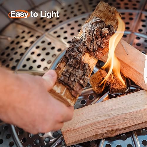 Miniatura 2 de Solo Stove Yukon - Paquete exclusivo de Tienda, hoguera sin humo con soporte, tapa y refugio, hoguera de acero inoxidable para quemar leña con