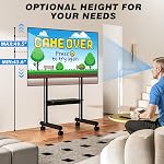 5Rcom Roulement TV Support pour téléviseurs de 40-75 pouces, réglable en hauteur TV Panier sur roues 110 Lbs, universel TV Monter avec VESA 400x400 pour le salon & Bureau