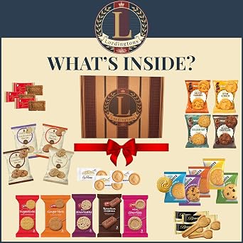 Biscuits Gift Set Bundle Contains 25 Packets of Individually Wrapped Biscuits Multipacks. Biscuit Hamper Includes an Assorted Treats Selection for Sharing, Gifting & Celebrations