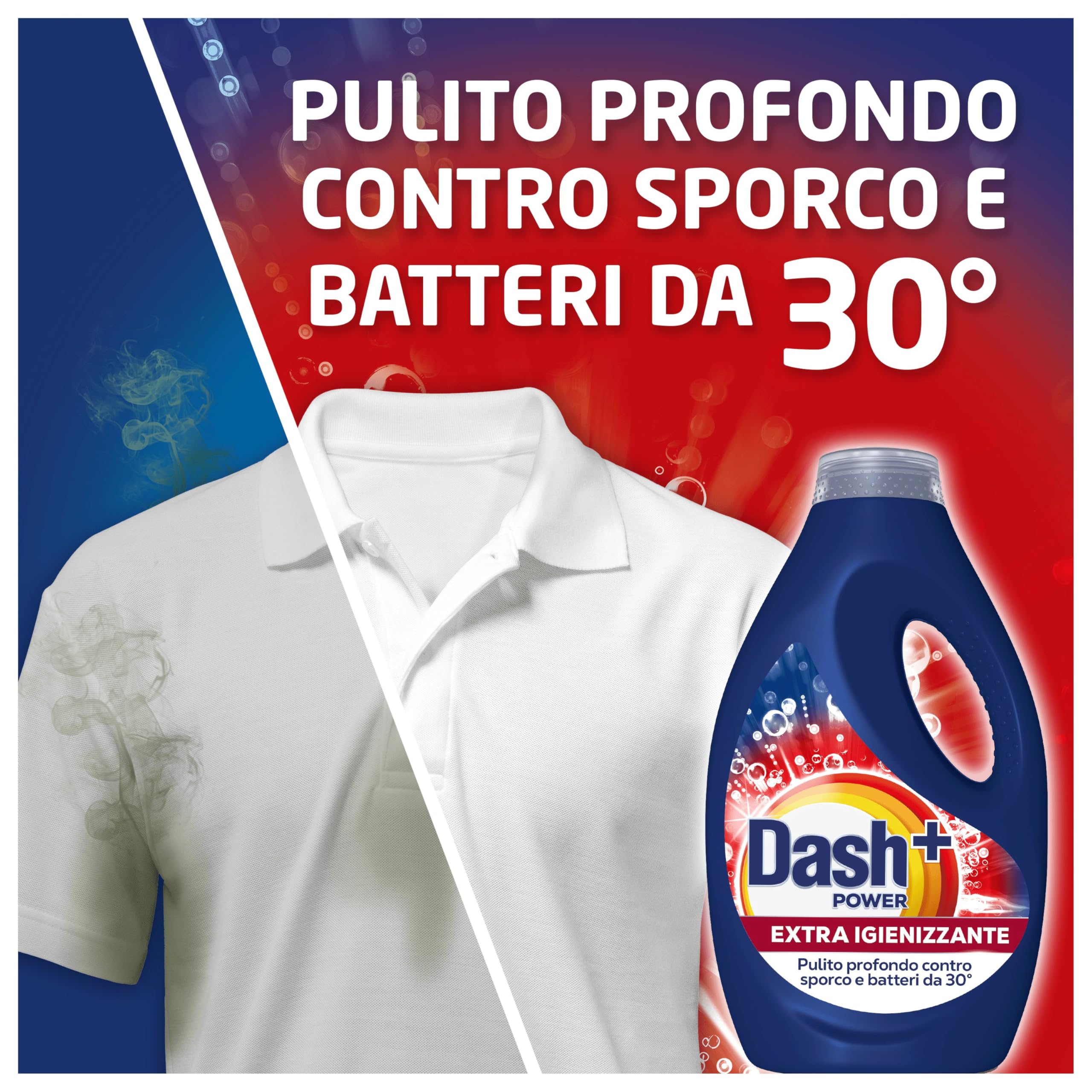 Dash Power Detersivo Liquido Lavatrice, 92 Lavaggi (4x23), Extra Igienizzante, Pulizia profonda contro sporco, Efficace Anche A Freddo E In Cicli Brevi