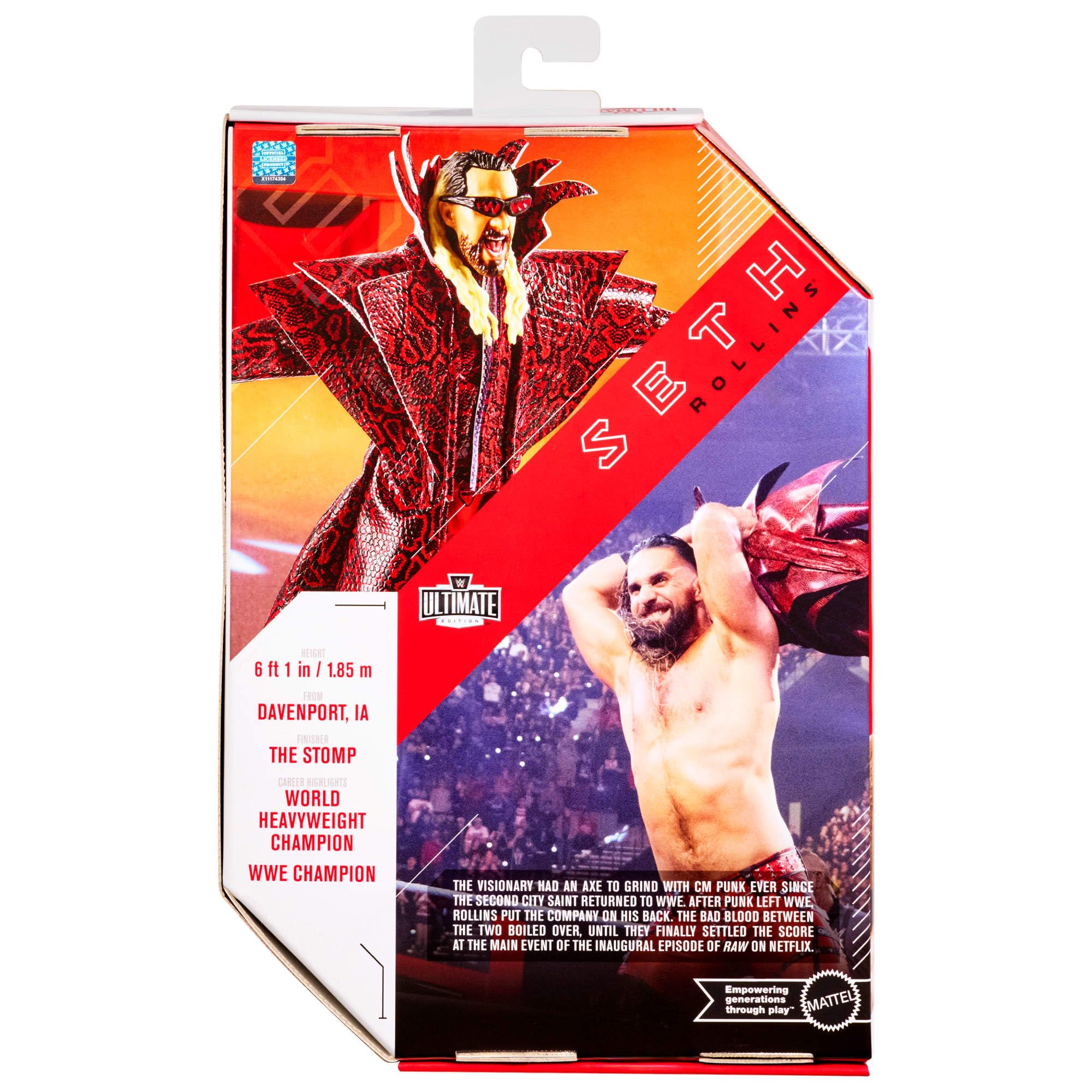 Mattel WWE Ultimate Edition Seth Rollins Action Figure e Accessori