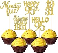 Vista 86 de 30 piezas de decoraciones para pastel de cumpleaños número 10, decoraciones de cupcakes negras con brillo, 10 feliz cumple, directo desde 2016, 10