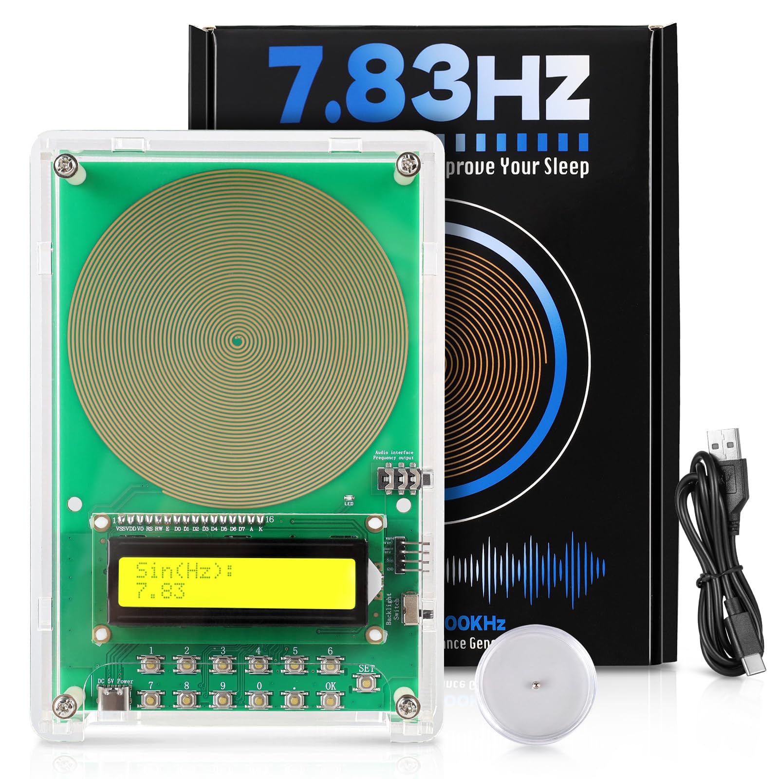 Adjustable Frequency Generator For Healing Schumann Sine Waves