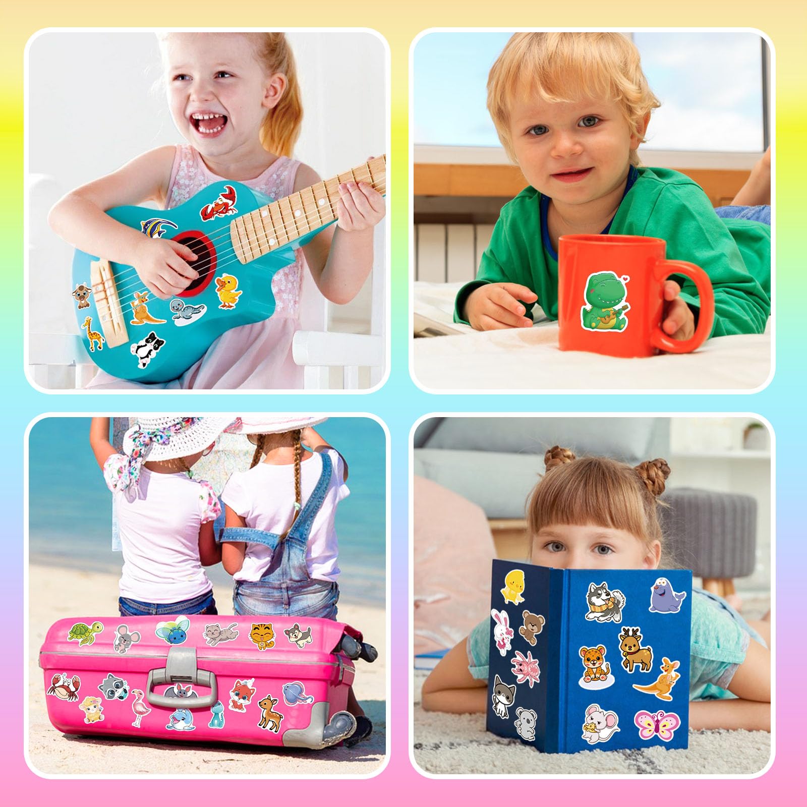 200 Pcs Animal Stickers for Children Kawaii Cute Sticker Pack - Image 4