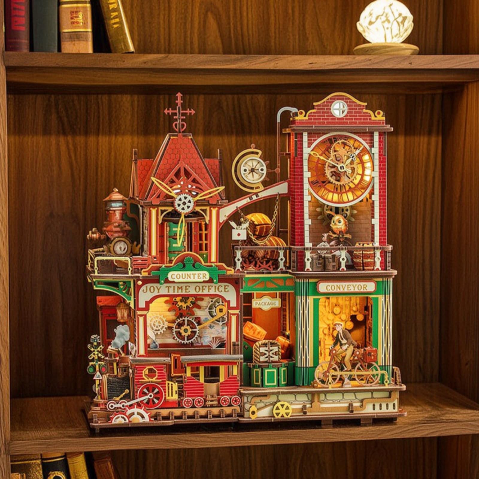 Modellino di Ufficio Postale Creativo Miniatura Fai da Te Decorativo Modellismo per Collezionisti, Libreria, Scrivania, Ufficio Postale Joy Time MX-005 Con Istruzioni In Cinese