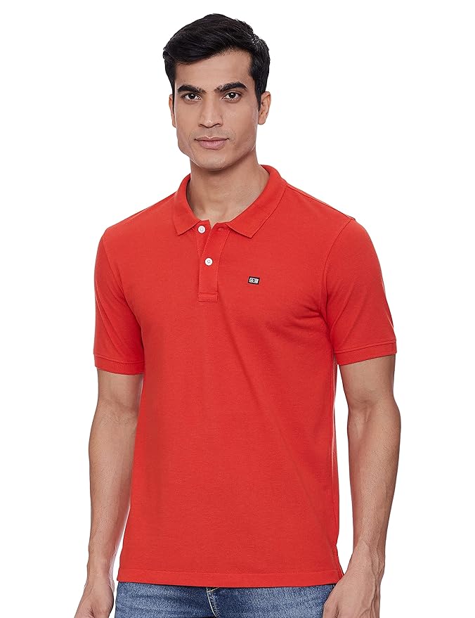 Buy Arrow Sports Men's Solid Regular Polo Shirt (ASAATS3557_Coral XL