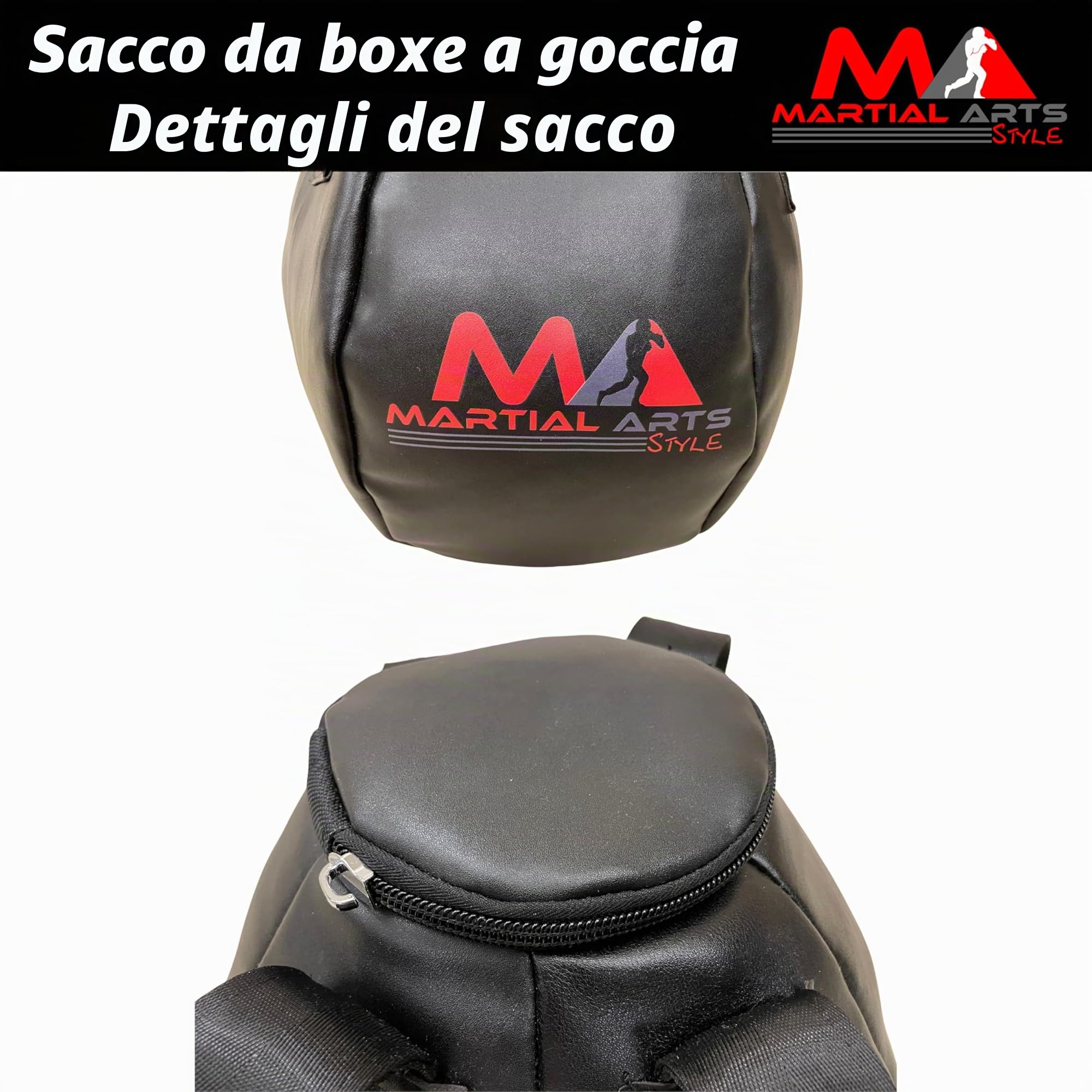 Sacco da boxe professionale a goccia, per allenamento MMA, kickboxing, Muay Thai, di forma rotonda, pesante (non riempito)
