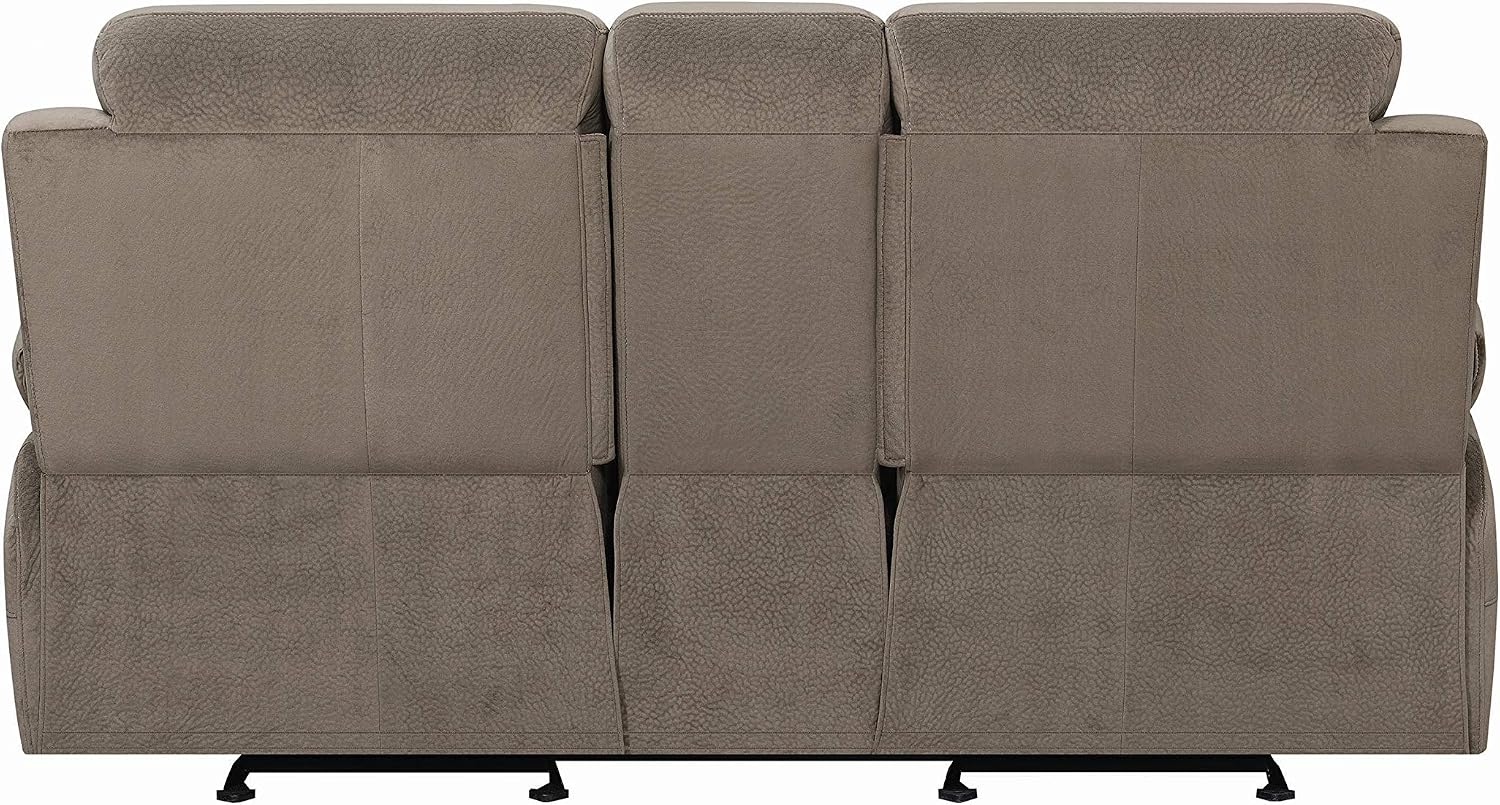 Coaster Home Furnishings Myleene Double Gliding Loveseat with Cup Holders Mocha 603032