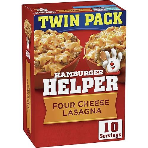 Hamburger Helper Four Cheese Lasaña Twin Pack 114 onzas disponible en Yaxa Colombia