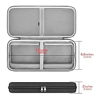 Vista 4 de GEEKRIA Logitech MK470 - Funda protectora de viaje para teclado y mouse Logitech MK470, compatible con Logitech MK470 / K585 / K580 (gris oscuro)