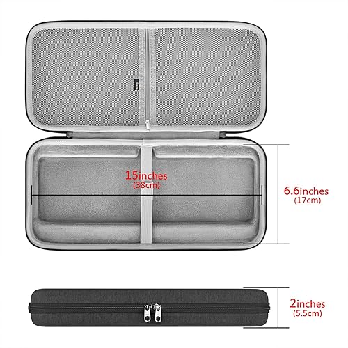 Miniatura 4 de Geekria Funda para teclado compatible con Logitech MK470 Slim Wireless, K585, K580, multidispositivo, delgada, inalámbrica, bolsa de transporte de