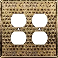 Vista 10 de LIDER Placa de pared de metal para receptáculo doble dúplex, resistente a los impactos/corrosión, cubierta de salida de metal, acero inoxidable 430