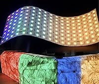 Vista 1 de Paquete de 4 hojas de retroiluminación LED de 24 V 45 W RGBW3000K blanco, 19.3 x 9.6 pulgadas cada unidad, panel LED flexible regulable