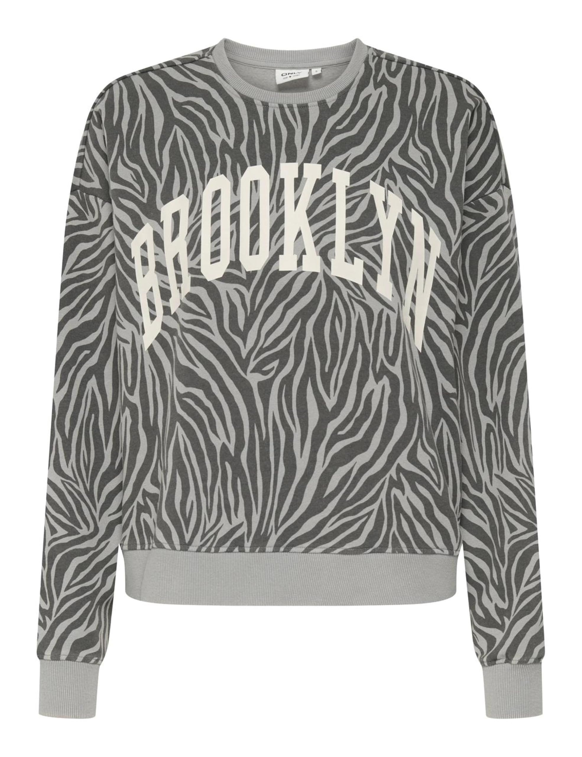 ONLY Damen Onlleo L/S O-Neck Pullover Text SWT