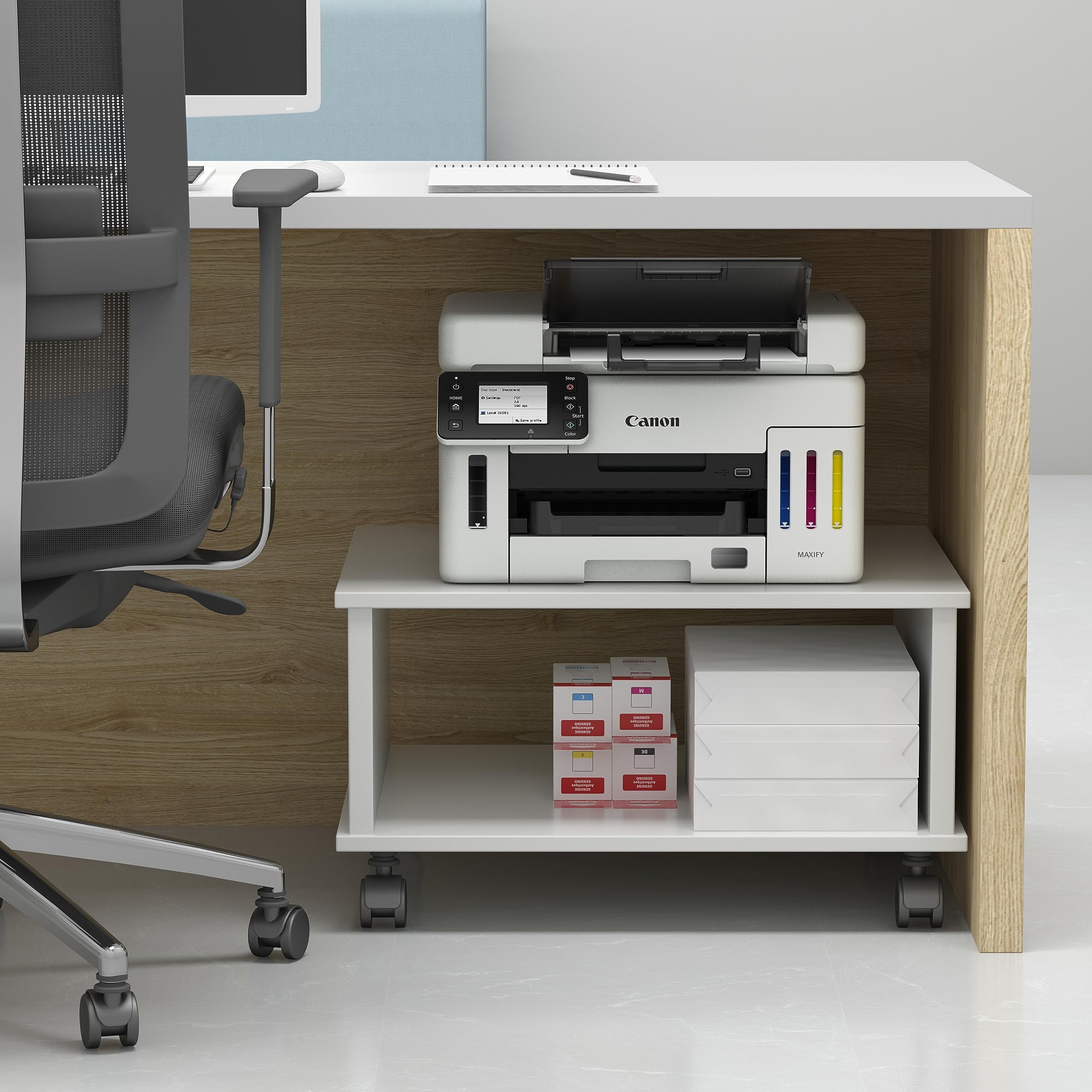 Canon Stampante WiFi per Casa e Ufficio MAXIFY GX6550 - Stampante Multifunzione MegaTank con Scanner e Fotocopiatrice per Casa | Connettività WiFi ed Ethernet