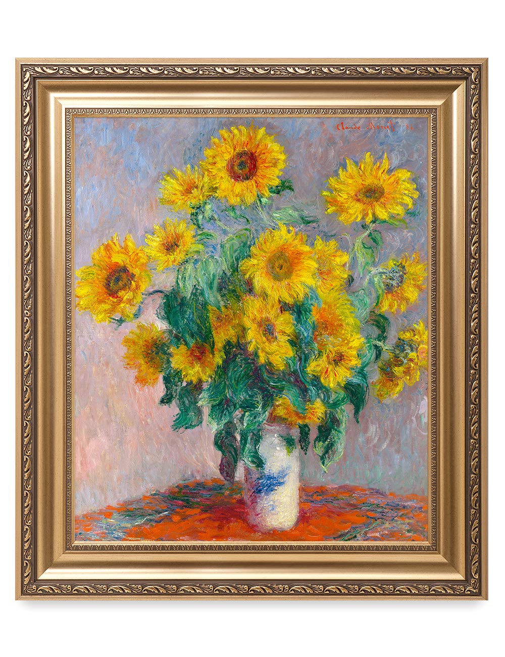 キャンバス プリントアート クロード・モネ ひまわり 額付き 絵画 インテリア キャンバス プリントアート クロード・モネ ひまわり 額付き