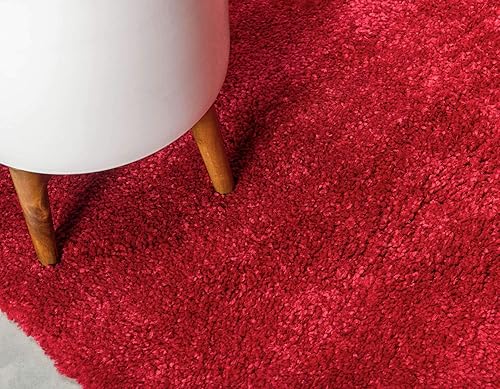 Miniatura 6 de Unique Loom Colección Solo - Alfombra de área Calabasas (2 pies 2 pulgadas x 6 pies 7 pulgadas, pasillo, rojo)