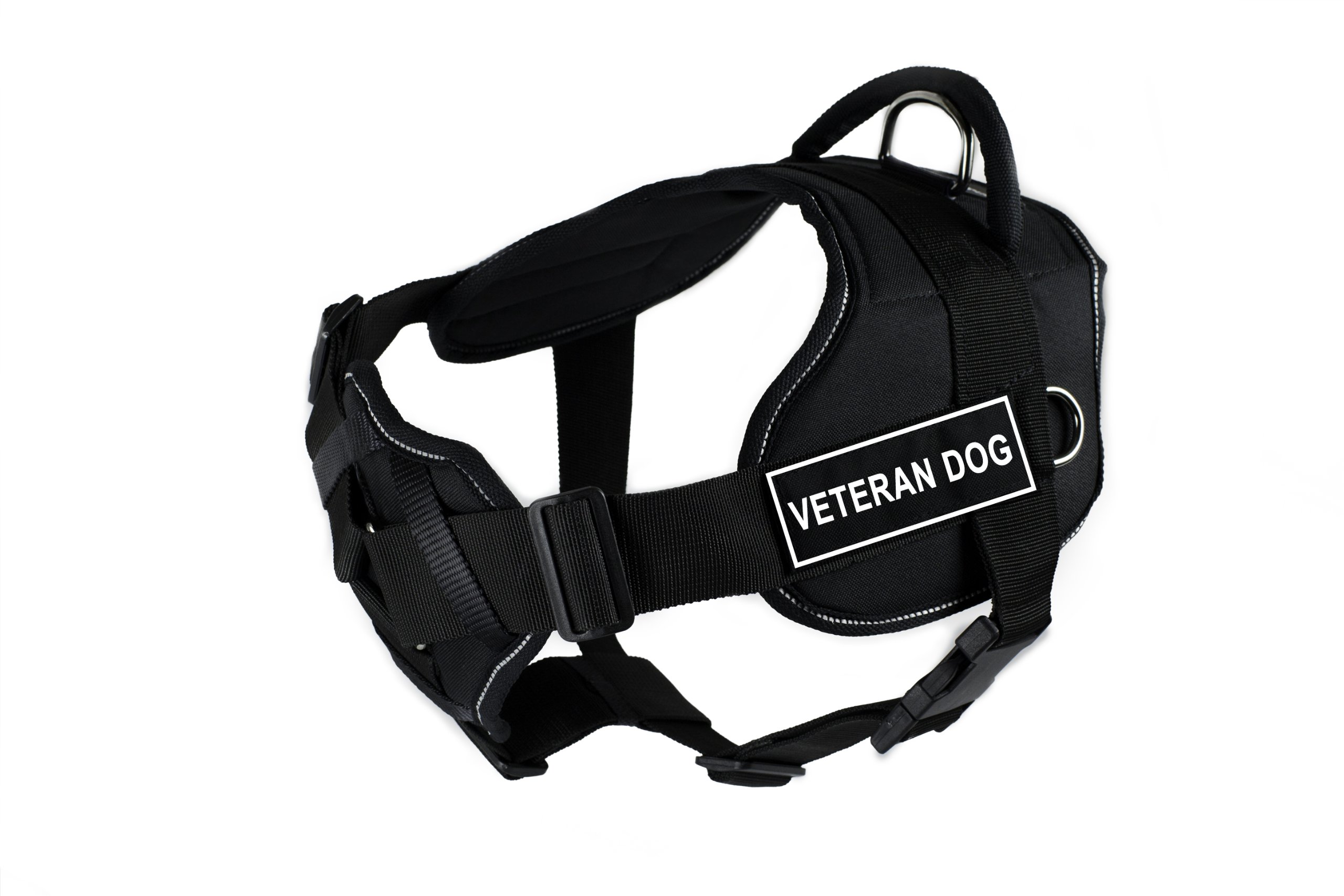 Harnais chien Veteran grand format noir rembourré 81 à 106 cm