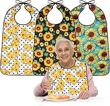 Lätz Waterproof Adult Bibs with Press Studs and Mudflaps for Men, Women, Elderly and Disabled 3 Pack