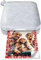 HP Sprocket — Impressora fotográfica instantânea portátil de 5 x 7,6 cm (Luna Pearl) impressa imagens em papel Zink com suporte adesivo do seu dispositivo iOS e Android