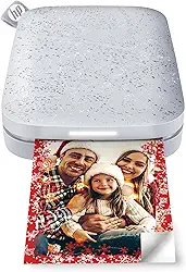 HP Sprocket — Impressora fotográfica instantânea portátil de 5 x 7,6 cm (Luna Pearl) impressa imagens em papel Zink com suporte adesivo do seu dispositivo iOS e Android