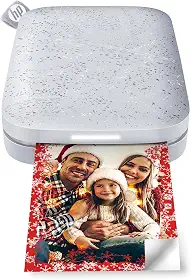 HP Sprocket — Impressora fotográfica instantânea portátil de 5 x 7,6 cm (Luna Pearl) impressa imagens em papel Zink com suporte adesivo do seu dispositivo iOS e Android